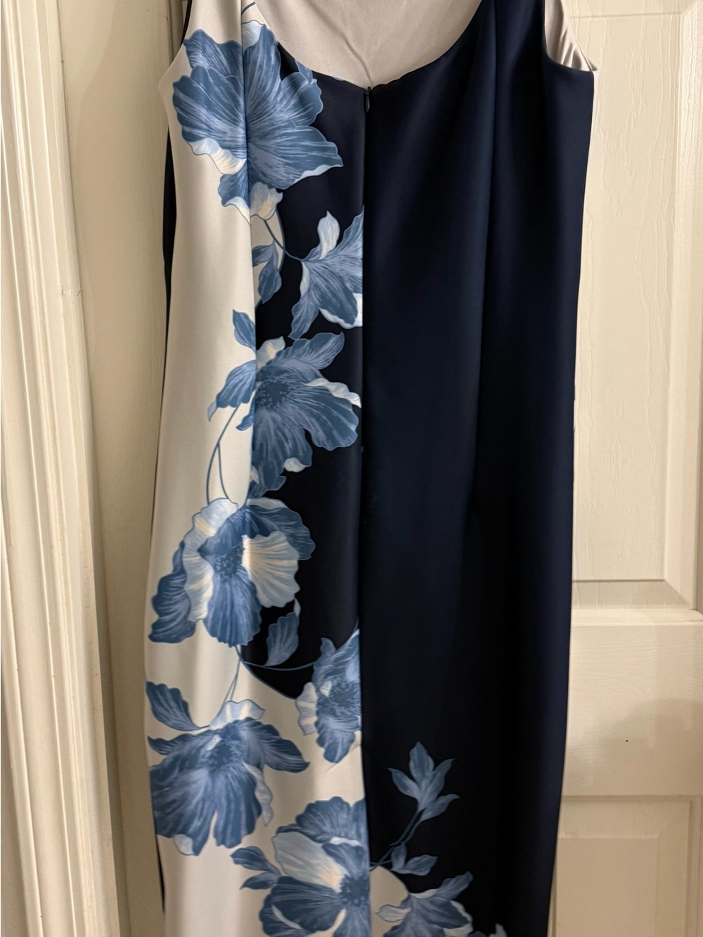 Women’s Navy & White Floral Donna Karan Dress